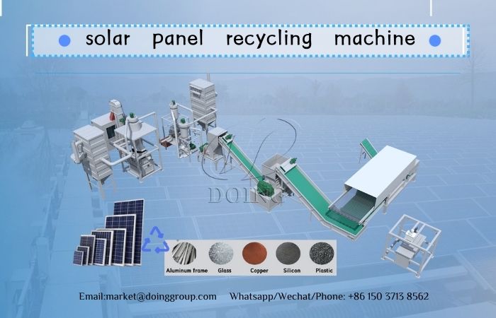 Photovoltaic panel recycling machine