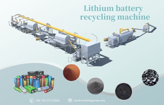 Lithium ion battery disassembly and recycling plant