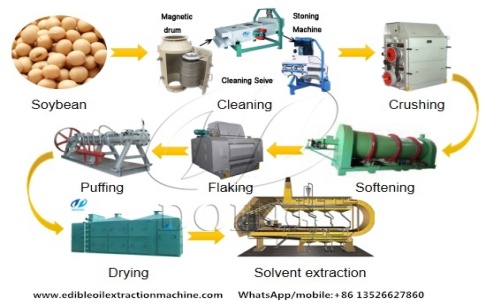 What machines are needed to start a soybean oil extraction plant?