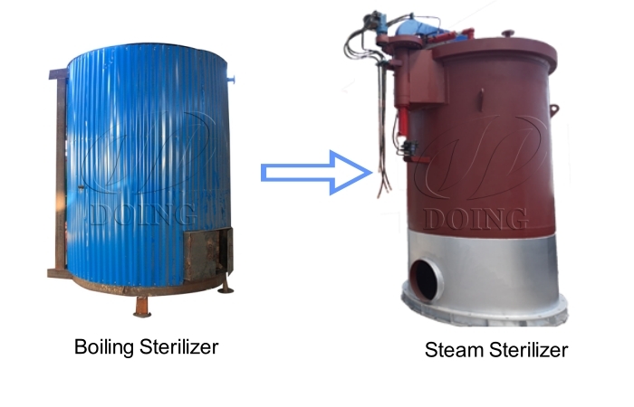Palm fruit steam sterilizer