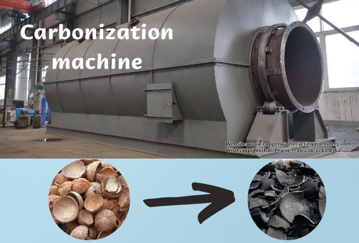 coconut shell carbonization machine