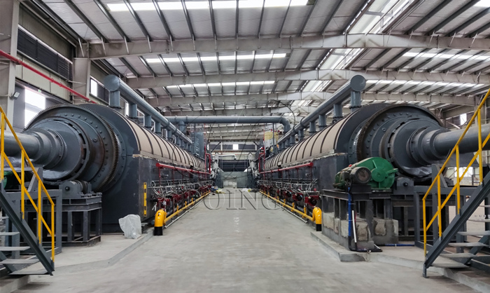 Waste tire refining continuous equipment