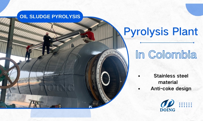 DOING oil sludge recovery pyrolysis plant with anti-coke design