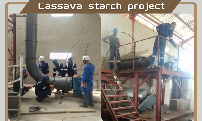 cassava starch machines are installing