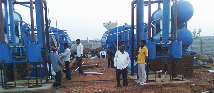 Waste tire pyrolysis plant in Punjab of India