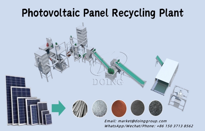 Photovoltaic solar panel recycling machine