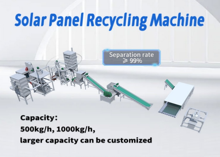 Photovoltaic solar panel recycling machine