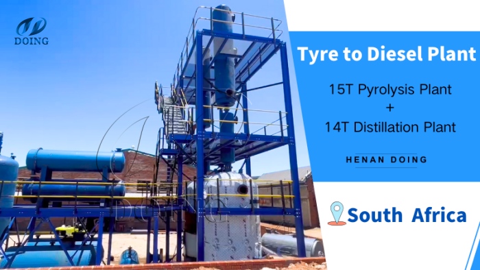 tire pyrolysis oil distillation plant in South Africa