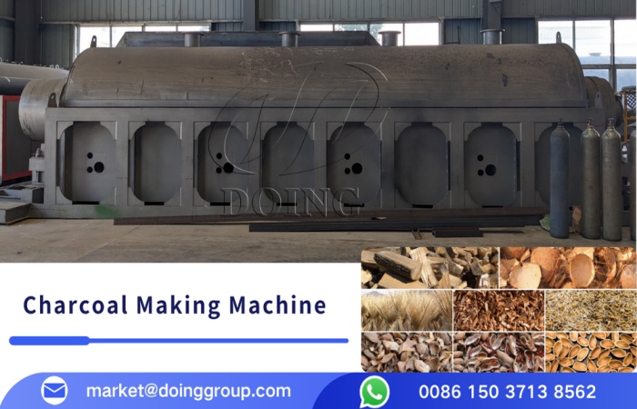 Continuous carbonization machine