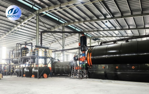 Semi-continuous waste plastic pyrolysis equipment installed in Vietnam