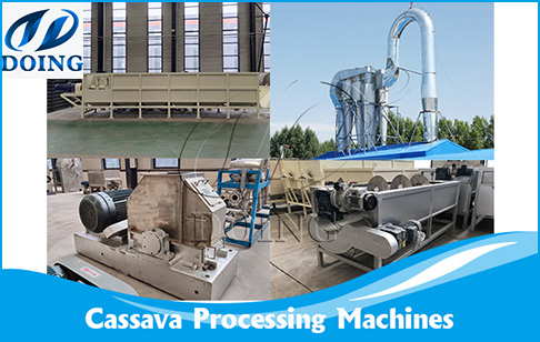 How much does all the important machines cost for cassava processing?