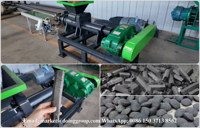 Charcoal press briquetting machine for different charcoal shapes  charcoal briquetting machine