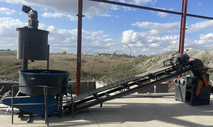 Carbon black briquetting machine DOING tire pyrolysis plant