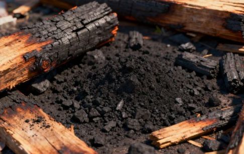 How is wood charcoal prepared?