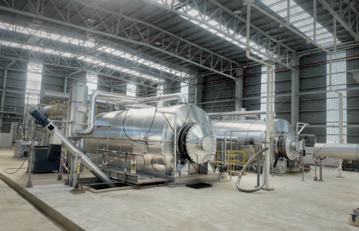 DOING Malaysia semi-continuous pyrolysis plant installation site DOING oil sludge pyrolysis plant