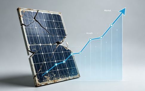 Why is the solar panel recycling market growing rapidly?