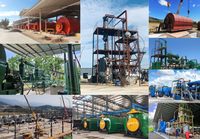 DOING pyrolysis machine and waste oil refining machine projects DOING waste to diesel machine
