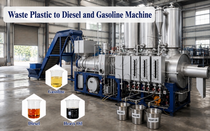 Plastic diesel-gasoline integrated machine in Indonesia