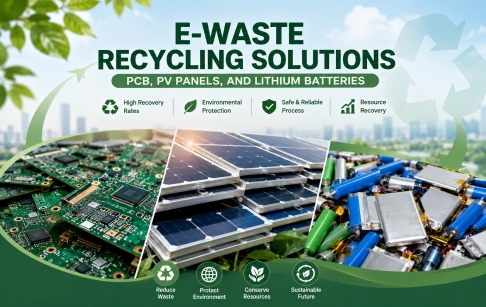 E-Waste Recycling Solutions: PCB, PV Panels, and Lithium Batteries